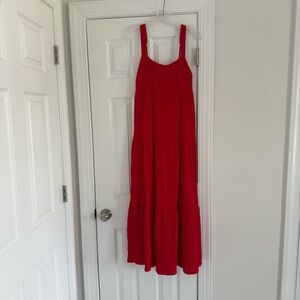 Elegant Red Sleeveless Dress